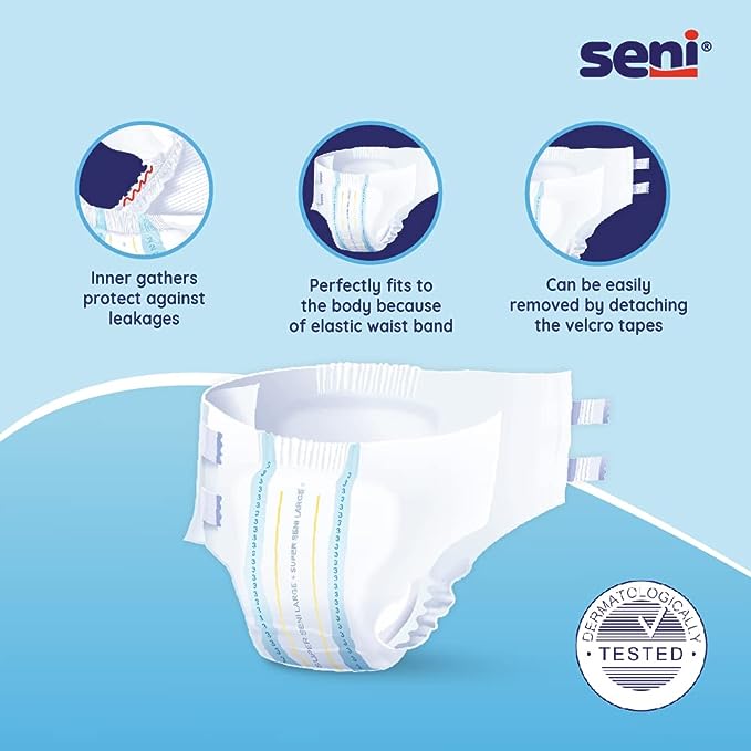 Seni Breathable Adult Diapers - 10 Pieces (Medium) Seni Breathable Adult Diapers - 10 Pieces (Medium)